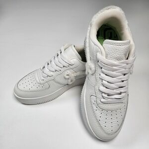 John Geiger GF-01 Sneakers Mens 5 Pebbled Leather Chenille Low Top GF01 Shoes